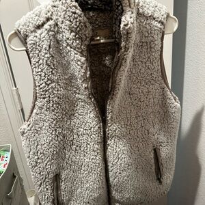 Cozy Gray Sherpa Vest